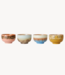 HKLIVING Kom 70s ceramics: noodle bowls seabreeze (set of 4)