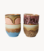 HKLIVING Mok 70s ceramics: café cups lagoon (set of 4)