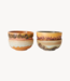 HKLIVING Kom 70s ceramics: XS bowls marine (set of 4)