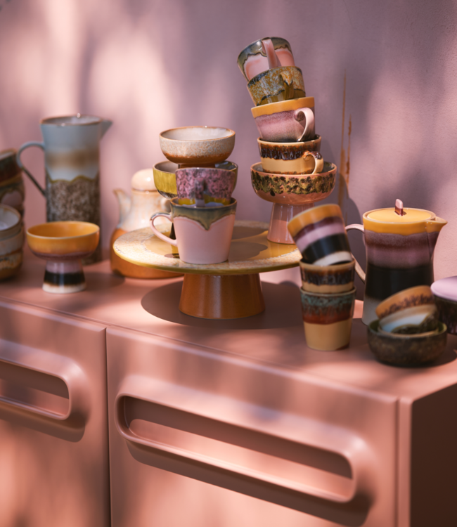 HKLIVING Mok 70s ceramics: cappuccino mug blossom