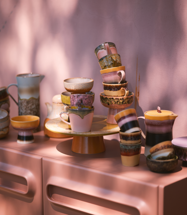 HKLIVING Mok 70s ceramics: cappuccino mugs vista (set of 4)