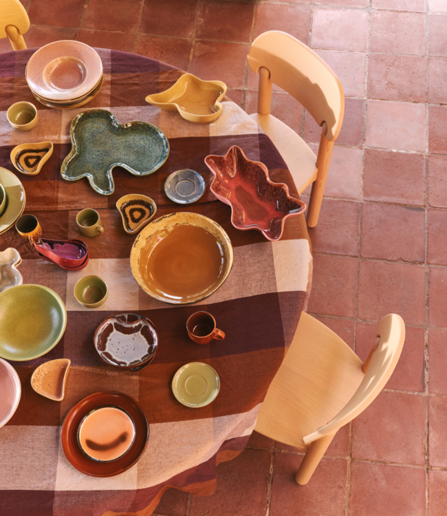 HKLIVING Schaal Shell tapas bowl speckled