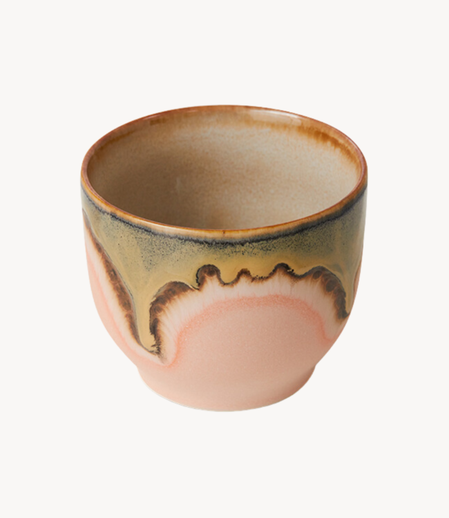 HKLIVING Mok 70s ceramics: café cup blossom
