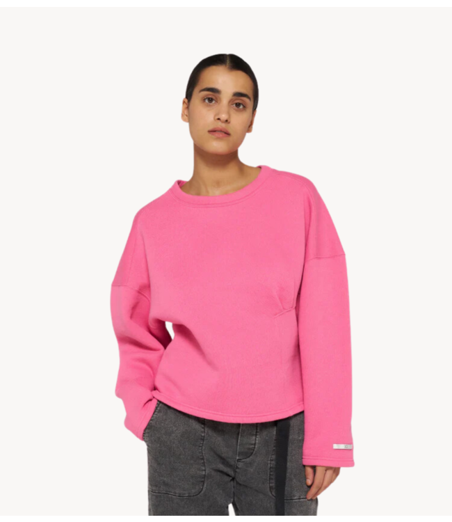 Trui sweater smock bright pink kklup