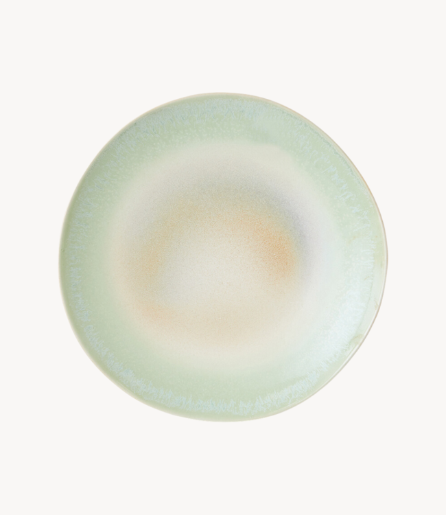 HKLIVING Bord 70s ceramics: dinner plates palms (set of 2)