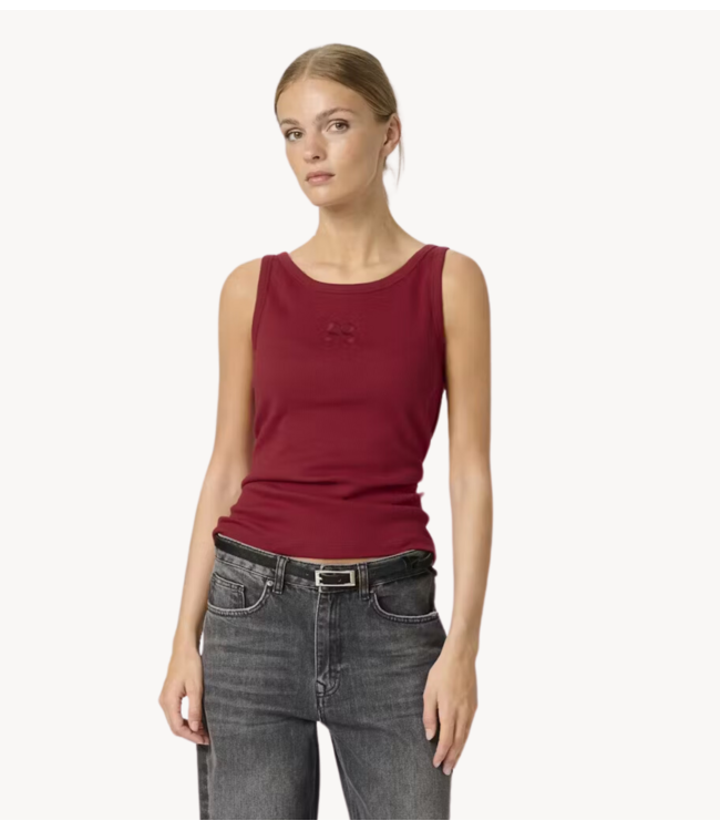 My Essential Wardrobe Top MandyMW top burgundy red