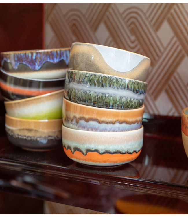 HKLIVING Kom 70s ceramics: dessert bowl burst