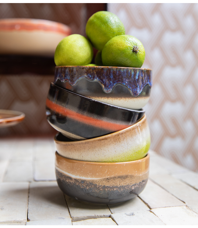 HKLIVING Kom 70s ceramics: dessert bowl eclipse