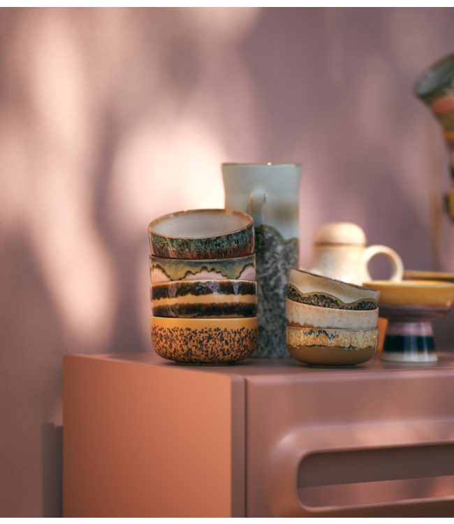 HKLIVING Kom 70s ceramics: dessert bowl cliffs