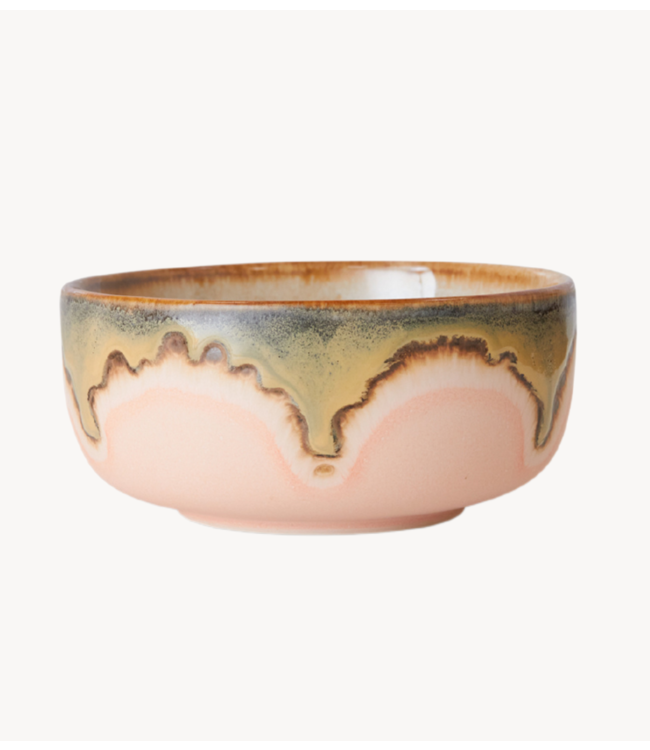 HKLIVING Kom 70s ceramics: dessert bowl  blossom