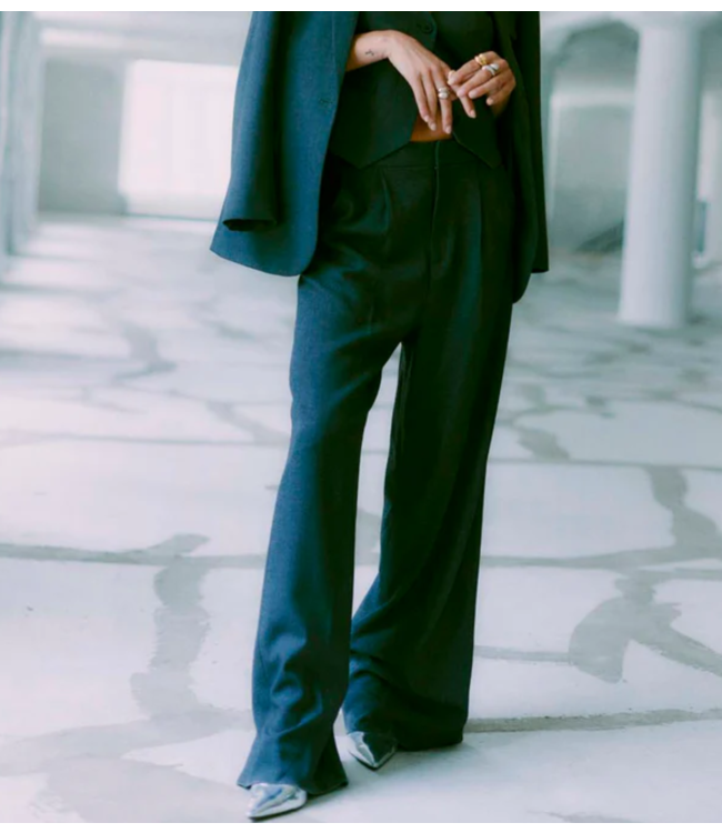 Copenhagen Muse Broek CMTAILOR-PANTS  MED. GREY MELANGE NOOS