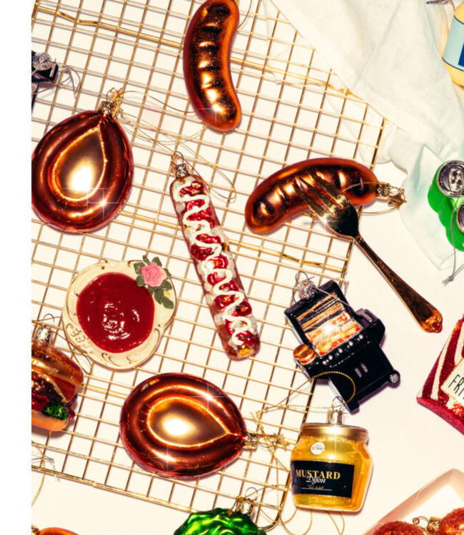 Vondels Ornament glass black modern  bbq H9.5cm