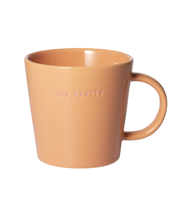 Vondels Mok Tea cup ceramic TOO PRETTY orange 350ml orange