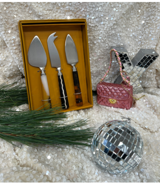 HKLIVING Bestek cheese knives havana (set of 3)
