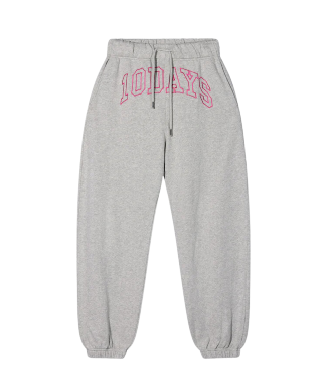 10DAYS Broek Bar jogger fleece light grey melee