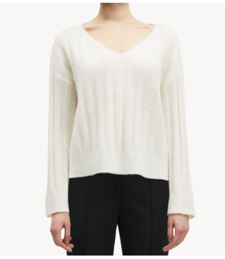 Samsøe Samsøe Trui Sanor v-neck clear cream