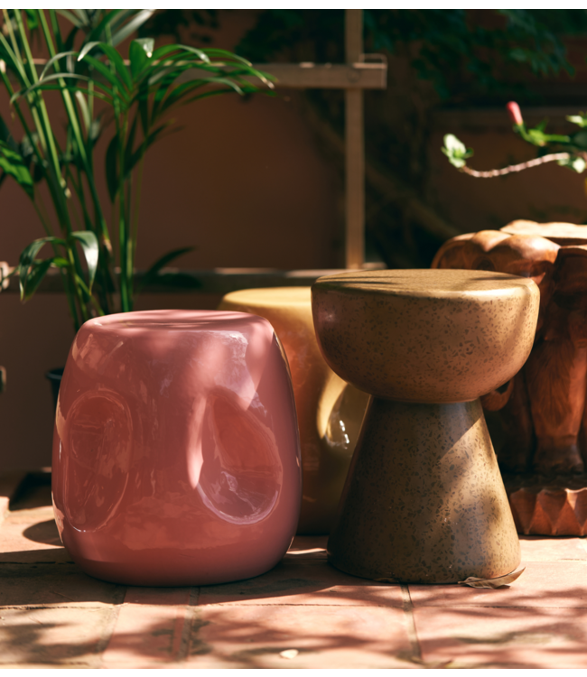 HKLIVING Bijzettafel Terrazzo side table pebble