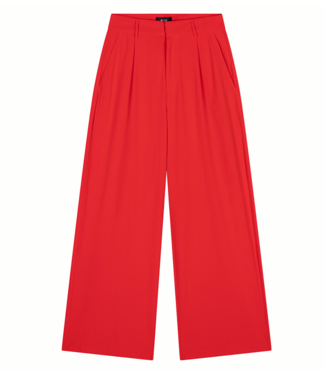 Alix The Label Broek ladies woven pleat pants bright red