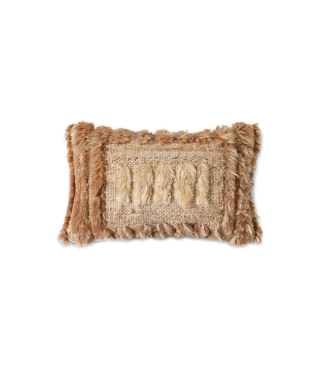 HKLIVING Kussen Natural furry cushion (40x25cm)