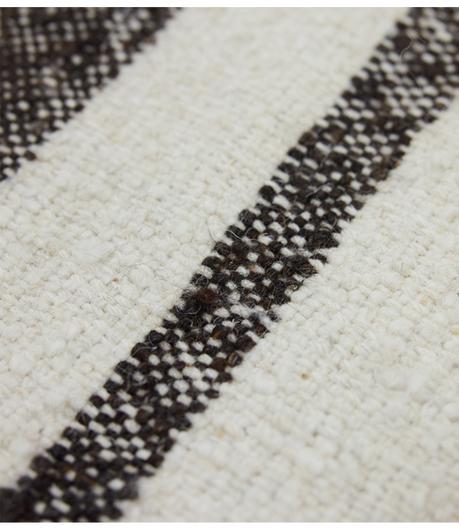 HKLIVING Vloerkleed Striped woolen kelim cream  (200x300cm)