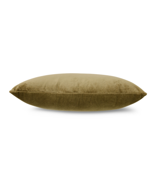 HKLIVING Kussen Velvet cushion army green  (60x40cm)