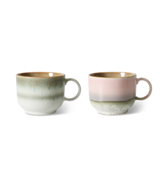 HKLIVING Mok 70s ceramics: tea cups, nova  (set of 2)