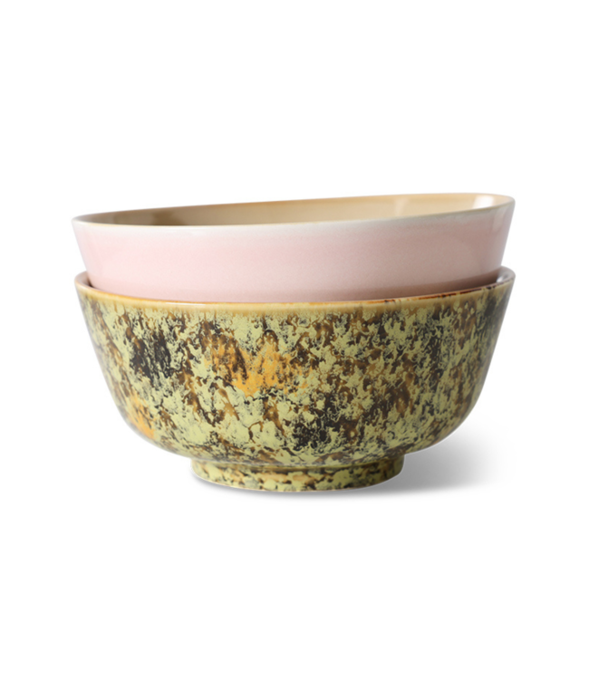 HKLIVING Kom 70s ceramics: ramen bowl, ascend (set of 2)