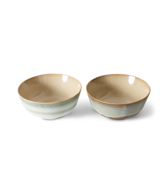 HKLIVING Kom 70s ceramics: ramen bowl,  verge (set of 2)