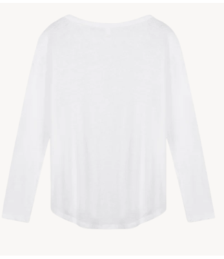 10DAYS Top long sleeve linen 10DAYS365 white