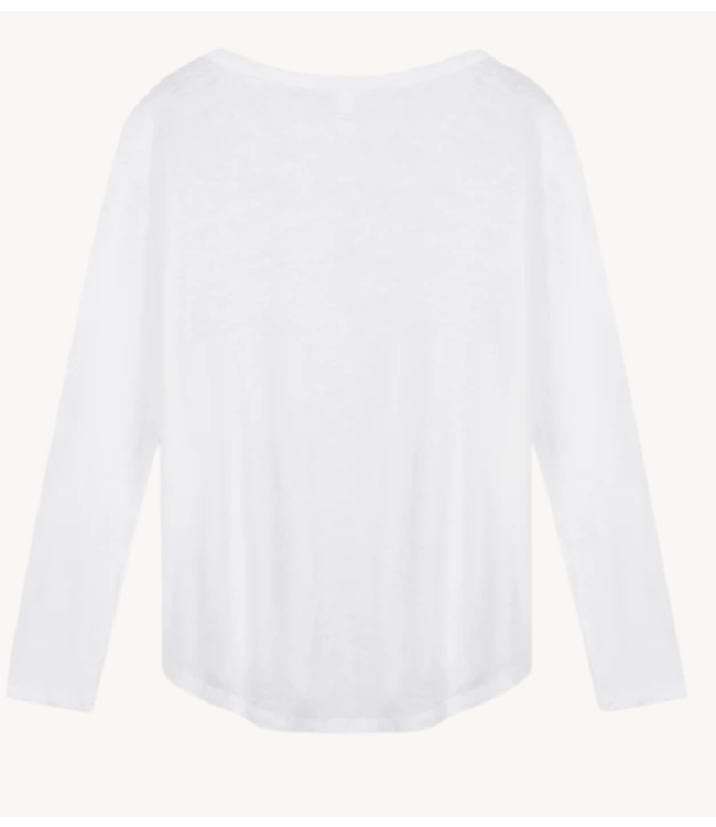 10DAYS Top long sleeve linen 10DAYS365 white