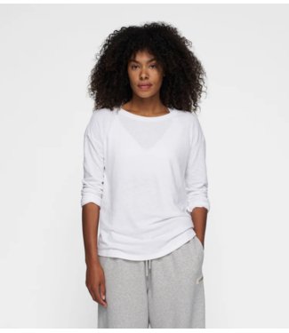 10DAYS Top long sleeve linen 10DAYS365 white