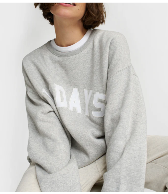 10DAYS Trui The statement sweater light grey melee 10DAYS365