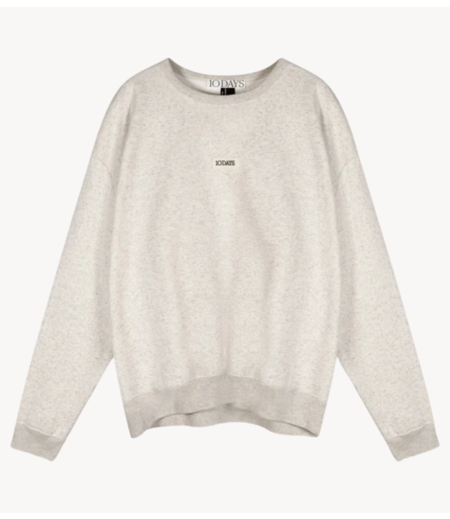 10DAYS Trui The clean statement sweater soft white melee 10DAYS365