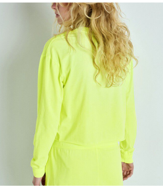 American Vintage Trui PYMAZ JAUNE FLUO