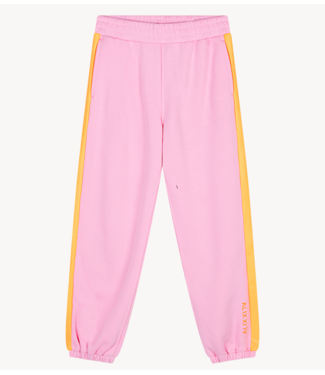 Alix The Label Broek ladies knitted side stripe sweat pants pink