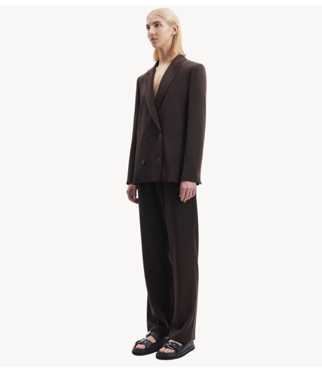 Samsøe Samsøe Broek Hoys straight pants 7331 Mole CORE
