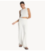 Alix The Label Broek ladies knitted ajour pants cream