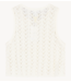 Alix The Label Top ladies knitted ajour tanktop cream