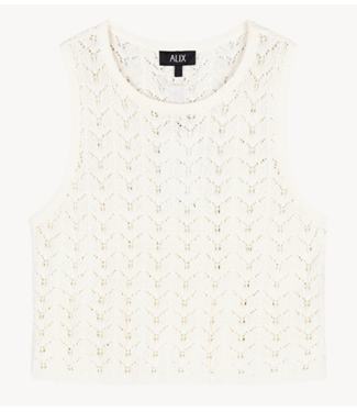 Alix The Label Top ladies knitted ajour tanktop cream