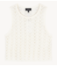 Alix The Label Top ladies knitted ajour tanktop cream
