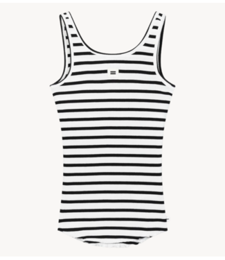 10DAYS Top ballet top back scoop stripes
