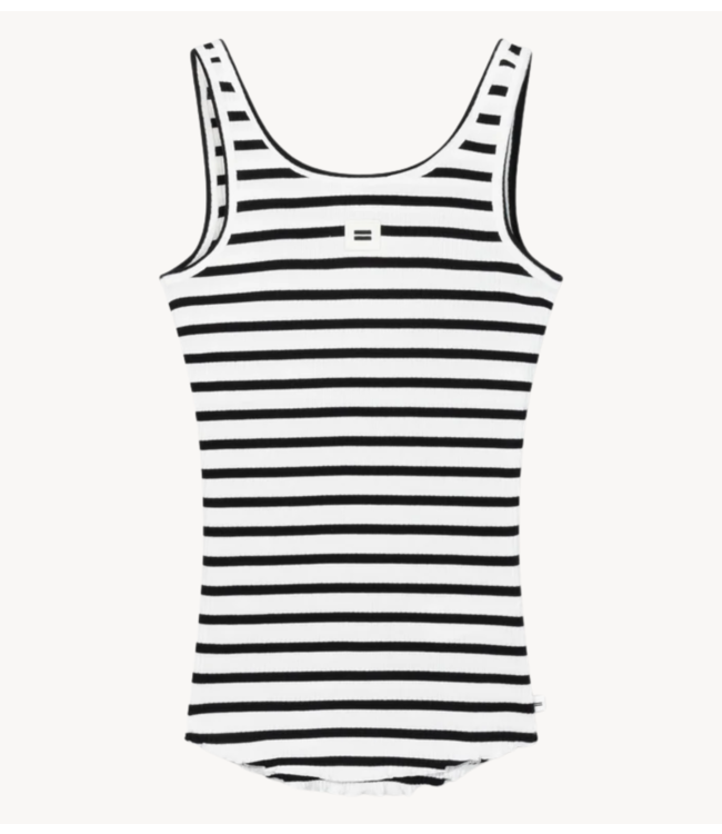 10DAYS Top ballet top back scoop stripes
