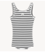 10DAYS Top ballet top back scoop stripes