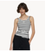 10DAYS Top ballet top back scoop stripes