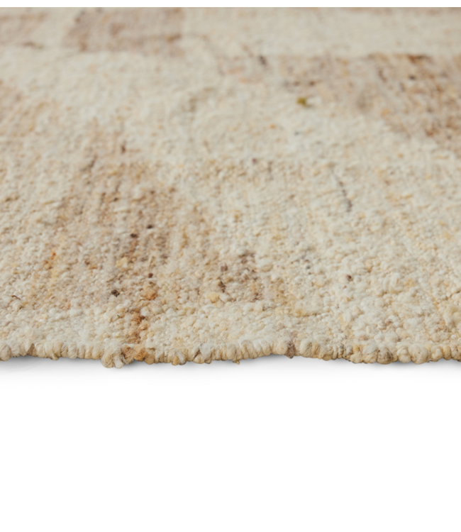 HKLIVING Vloerkleed Woolen rug contour cream 180x280cm
