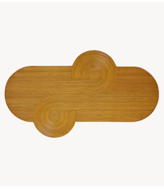 HKLIVING Wanddecoratie Rattan wall panel curl