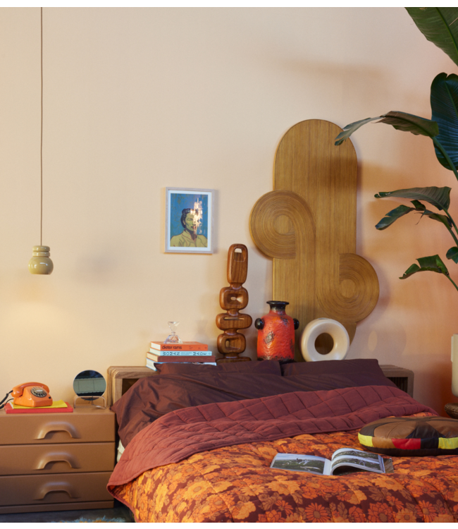 HKLIVING Wanddecoratie Rattan wall panel curl