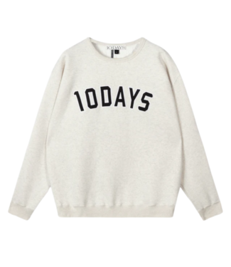 10DAYS Trui The statement sweater soft white melee 10DAYS365