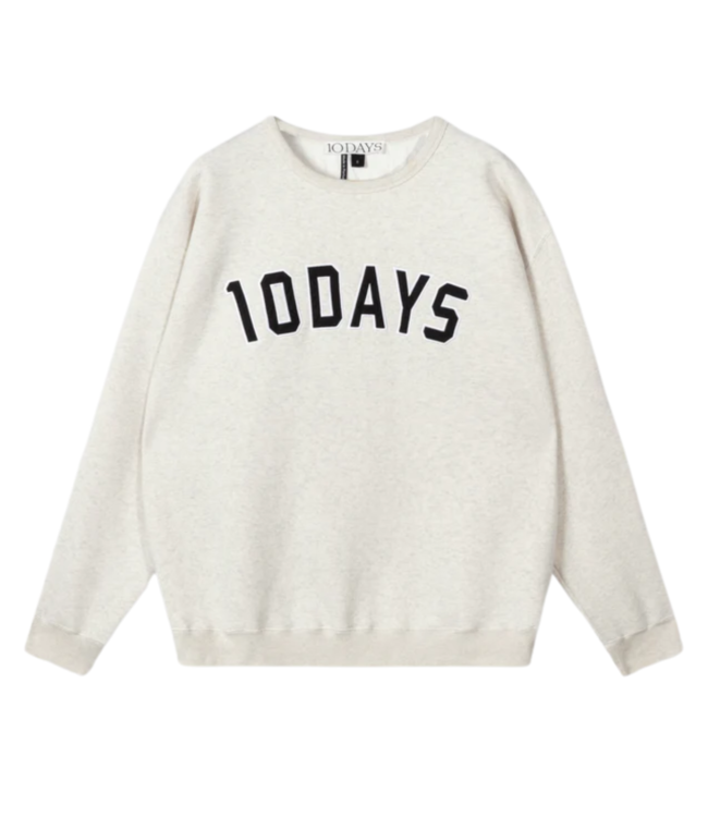 10DAYS Trui The statement sweater soft white melee 10DAYS365