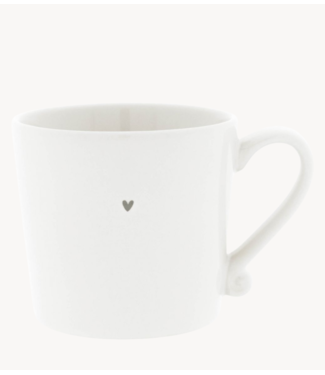 Mok Mug White/heart grey 8x7cm